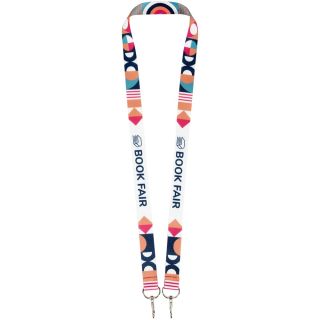 Leia sublimation RPET lanyard with 2 hooks