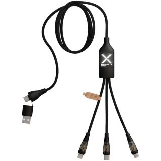 SCX.design C50 100 W/5 A 5-in-1 Schnellladekabel mit Digitalanzeige