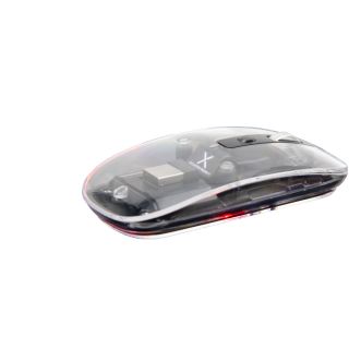 SCX.design O24 transparente wireless multimode 2.4 Ghz Bluetooth® Maus mit Leuchtlogo