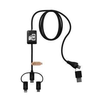 SCX.design C48 CarPlay 5-in-1 Ladekabel mit Leuchtlogo