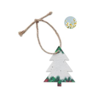 Seed paper Xmas ornament 