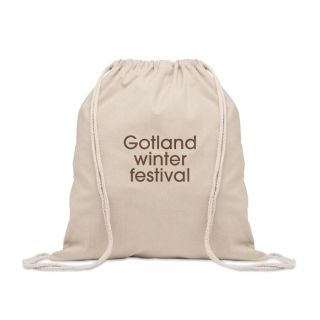 Recycled cotton drawstring bag