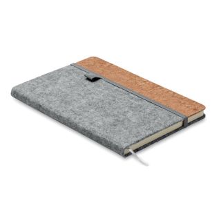 DIN A5 Notizbuch RPET-Filz CORKBOOK - DIN A5 Notizbuch RPET-Filz