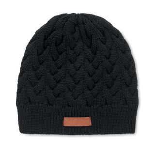 Cable knit beanie in RPET