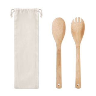 Set bamboo utensils salad